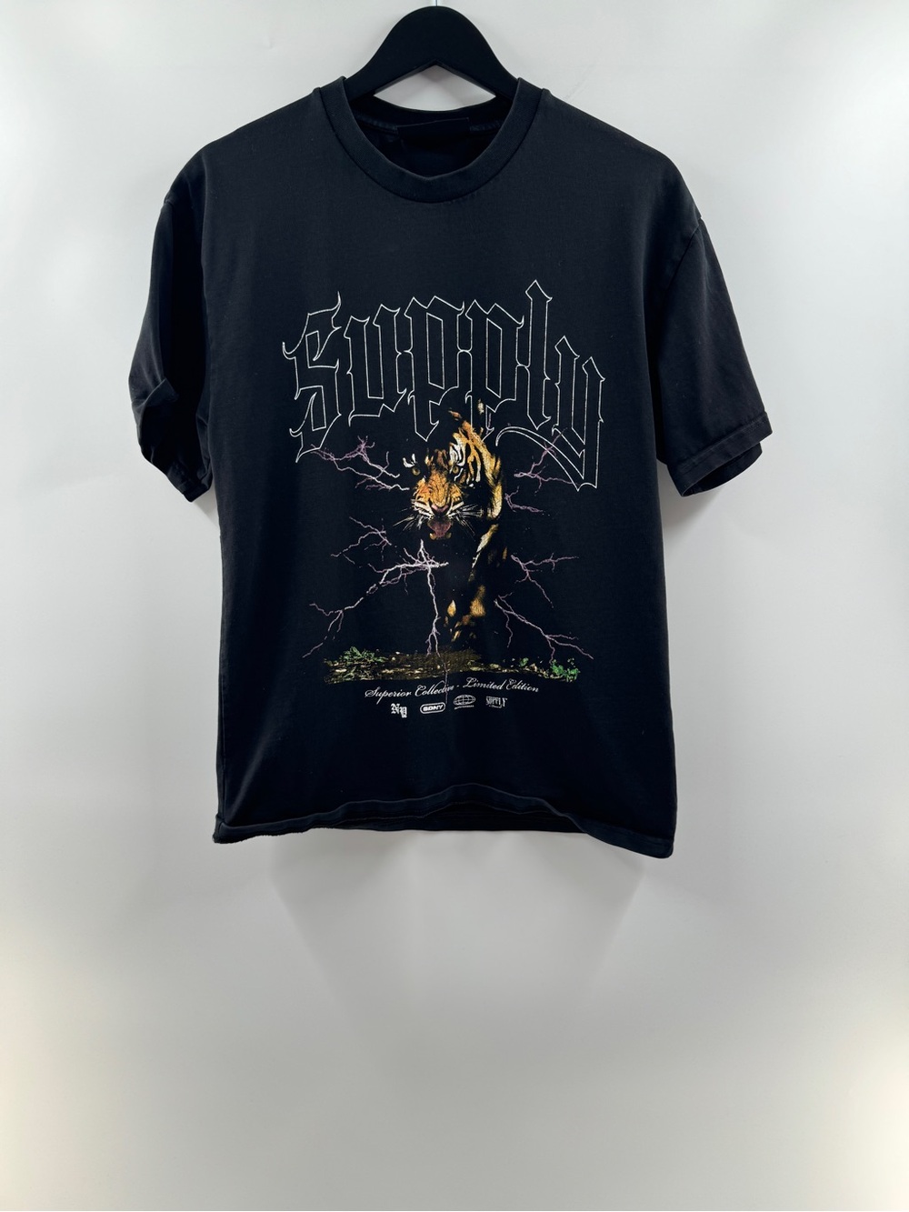 Supply & Demand Graphic T-Shirt – Men's Small Black 100% Cotton